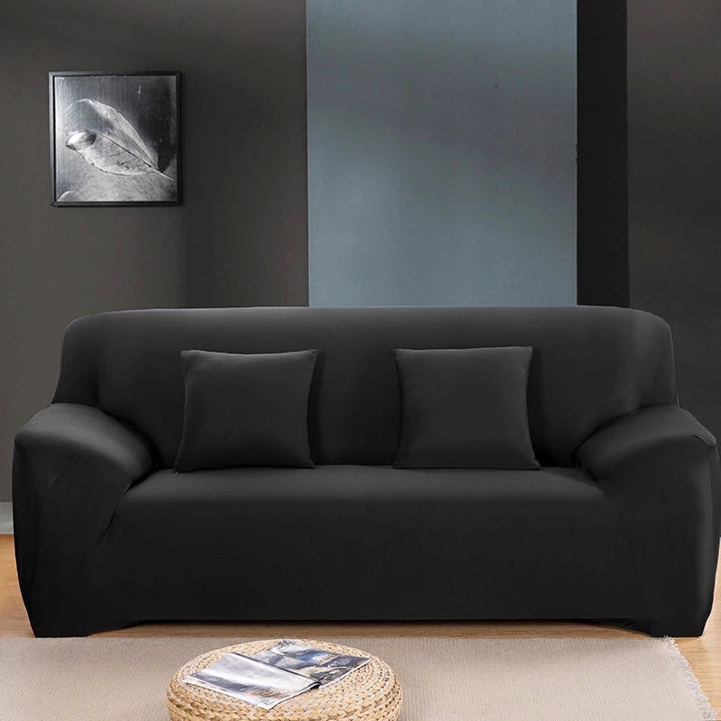 Black Sofa Couch Cover Slipcover