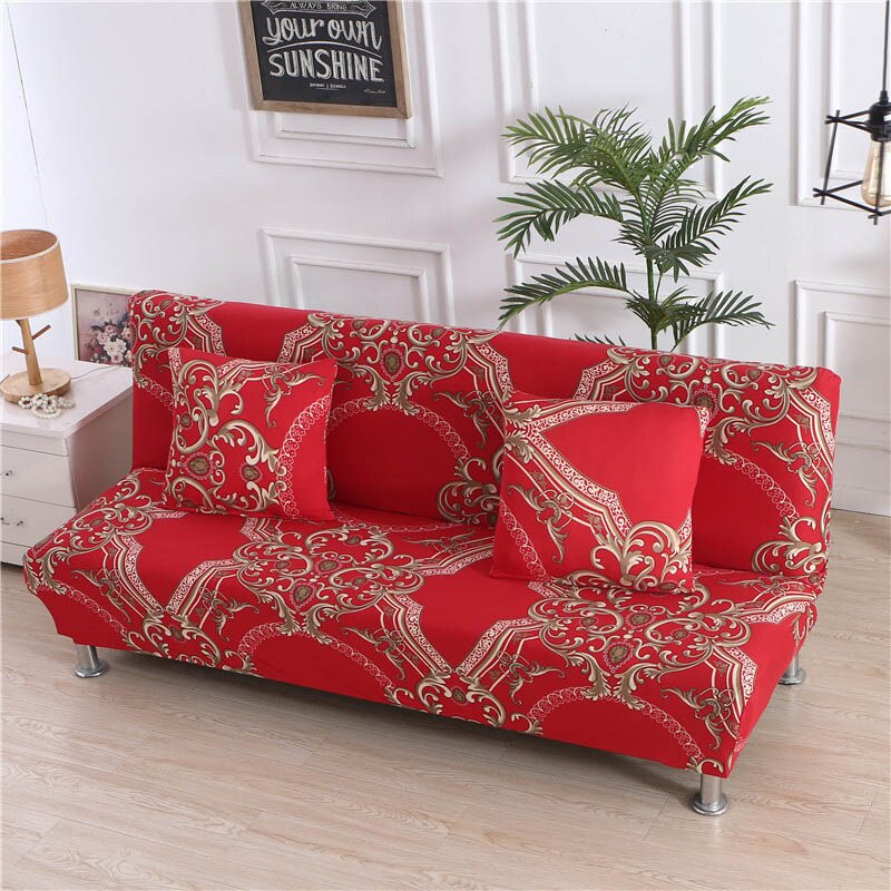 Elegant Red Futon Couch Cover