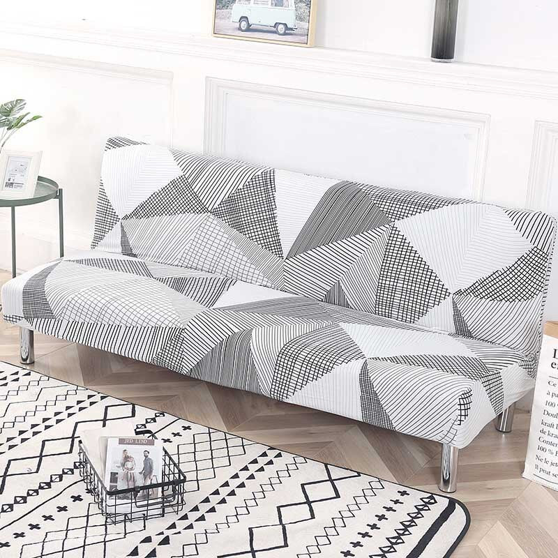Grey Triangle Futon Cover Slipcover - shopcouchcovers.com