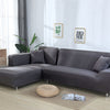 Grey Sectional L-Shaped Couch Cover - shopcouchcovers.com