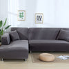 Grey Sectional L-Shaped Couch Cover - shopcouchcovers.com