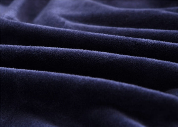 Navy Blue Plush Couch Cover Sofa Slipcover - shopcouchcovers.com