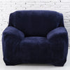 Navy Blue Plush Couch Cover Sofa Slipcover - shopcouchcovers.com