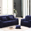 Navy Blue Plush Couch Cover Sofa Slipcover - shopcouchcovers.com