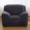Black Plush Couch Cover Sofa Slipcover - shopcouchcovers.com