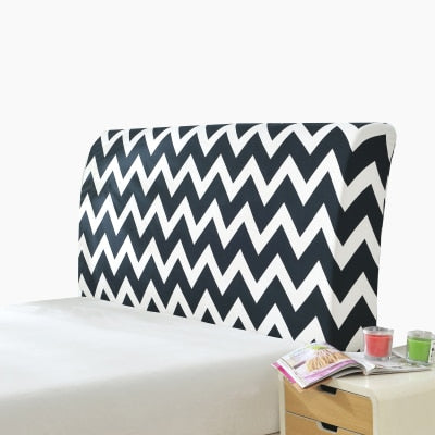 Black White Bedhead Headboard Covers