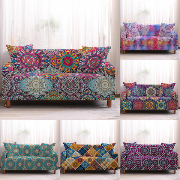 Aria Red Boho Style Couch Cover - shopcouchcovers.com