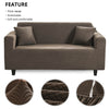 Brown Diamond Stitch Thick Velvet Couch Cover - shopcouchcovers.com