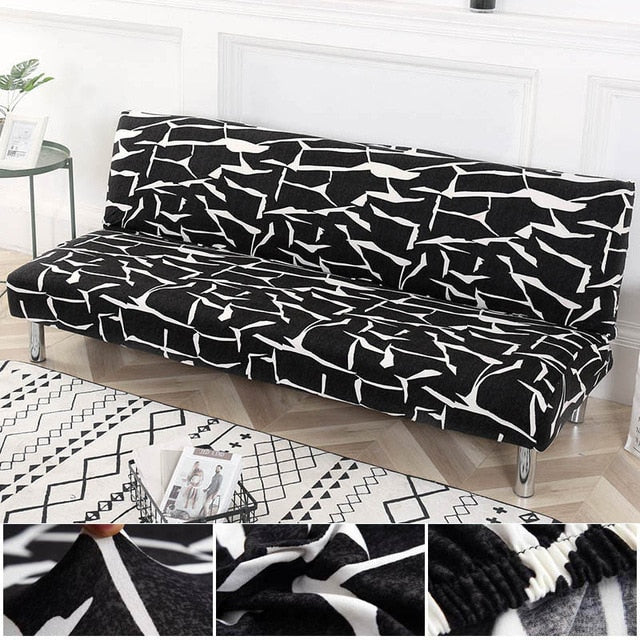 Brick Black Futon Couch Cover