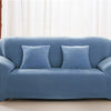 Grey Blue Plush Couch Cover Sofa Slipcover - shopcouchcovers.com