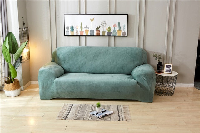 Sage Plush Couch Cover Sofa Slipcover