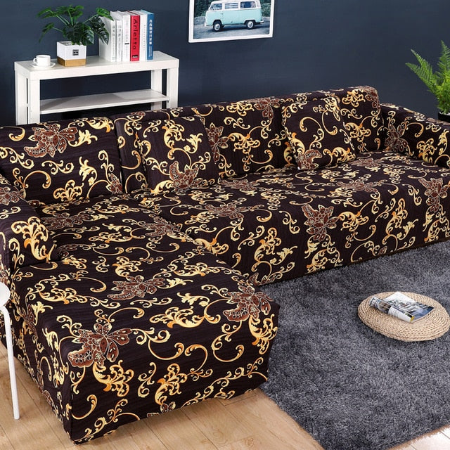 Valencia Brown Sectional L-Shaped Couch Cover