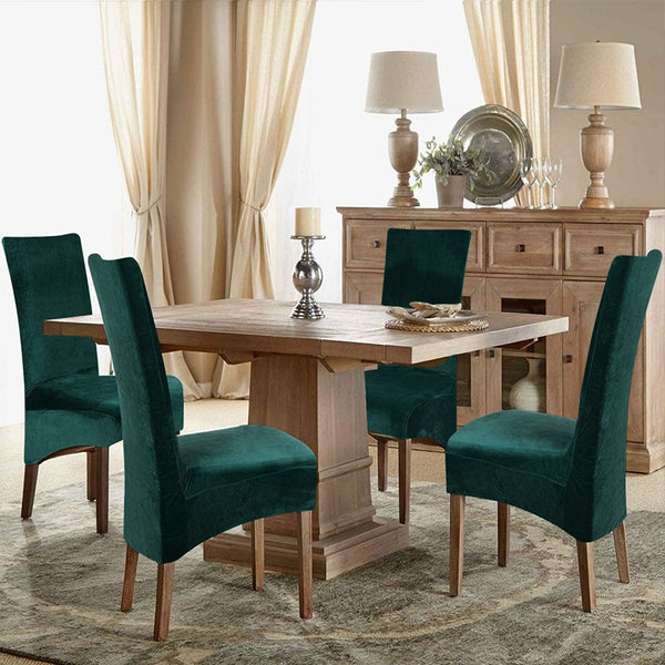 Velvet XL Spandex Dining Chair Slipcover - shopcouchcovers.com