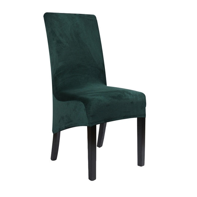 Velvet XL Spandex Dining Chair Slipcover