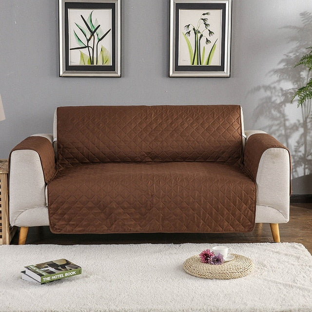 Chocolate Quilted Waterproof Furniture Cover