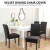 Velvet Dining Chair Cover Slipcover - shopcouchcovers.com