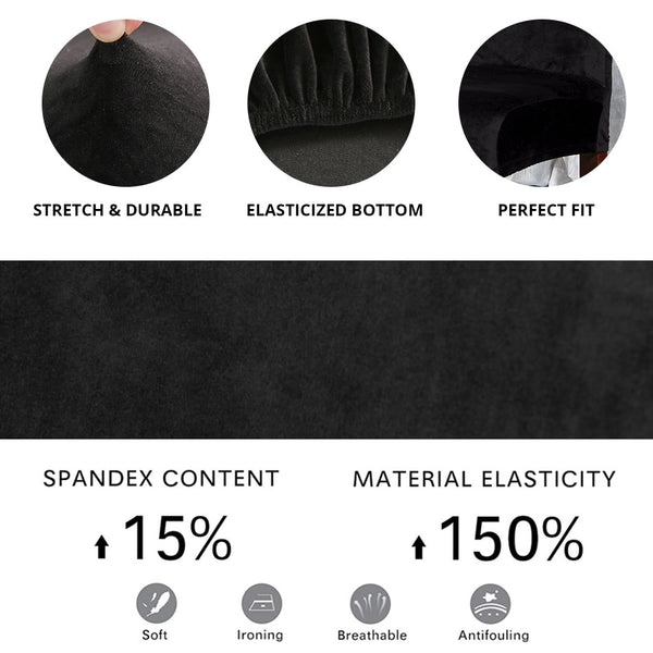 Velvet Dining Chair Cover Slipcover - shopcouchcovers.com