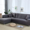 Grey Sectional L-Shaped Couch Cover - shopcouchcovers.com