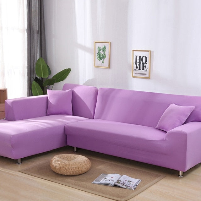 Lavender Sectional L-Shaped Couch Cover