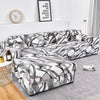 Charcoal Wave Sectional Sofa Couch Cover - shopcouchcovers.com