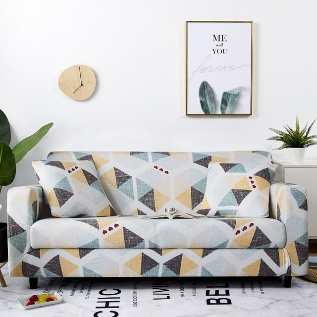 Hexagon Colors Sofa Couch Cover Slipcover