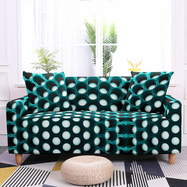 3D Dots Couch Cover Sofa Slipcover - shopcouchcovers.com