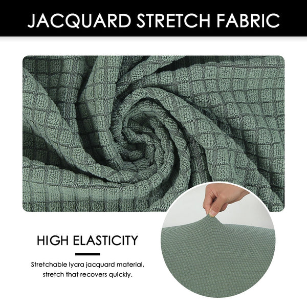 White Jacquard Wingback Chair Cover Slipcover - shopcouchcovers.com