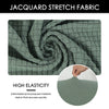 Wood Brown Jacquard Wingback Chair Cover Slipcover - shopcouchcovers.com