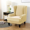 Velvet Spandex Wingback Armchair Cover Slipcover - shopcouchcovers.com