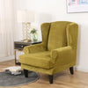 Velvet Spandex Wingback Armchair Cover Slipcover - shopcouchcovers.com