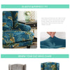 Ankara Chocolate Wingback Chair Cover Slipcover - shopcouchcovers.com
