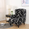 White Stripe Wingback Chair Cover Slipcover - shopcouchcovers.com