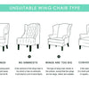 Laval Grey Wingback Chair Cover Slipcover - shopcouchcovers.com