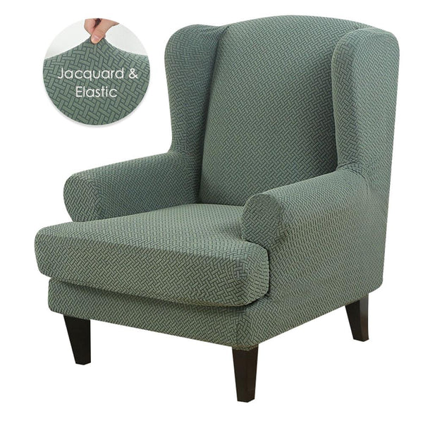Jacquard Wingback Chair Covers - shopcouchcovers.com