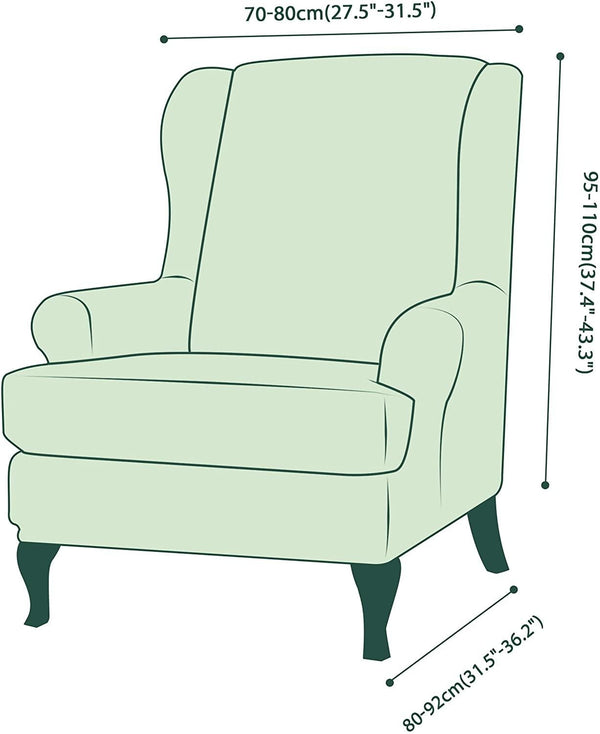 Jacquard Wingback Chair Covers - shopcouchcovers.com