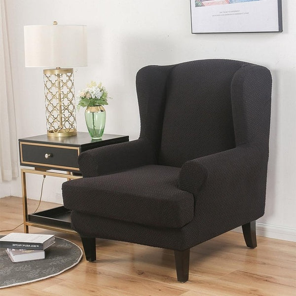 Jacquard Wingback Chair Covers - shopcouchcovers.com