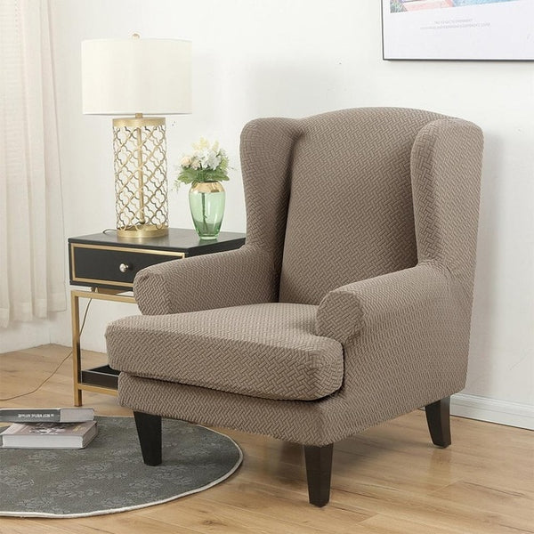 Jacquard Wingback Chair Covers - shopcouchcovers.com
