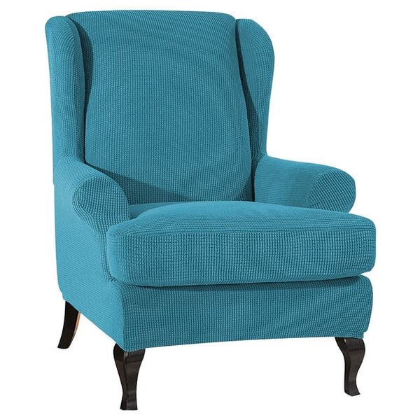 Wingback Chair Cover Slipcover - shopcouchcovers.com