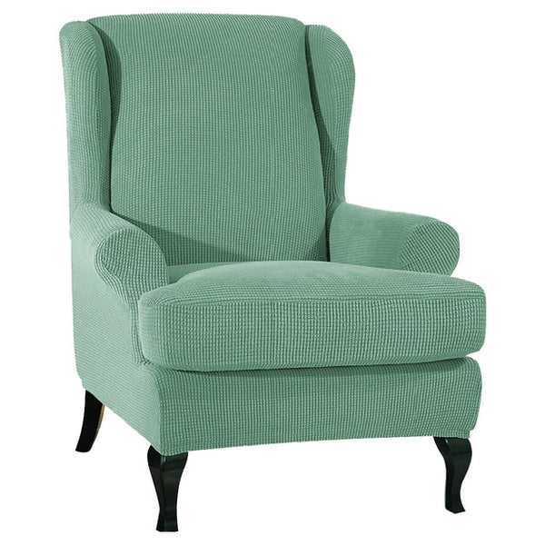 Wingback Chair Cover Slipcover - shopcouchcovers.com