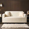 Off White Floral Velvet Sofa Couch Cover - shopcouchcovers.com