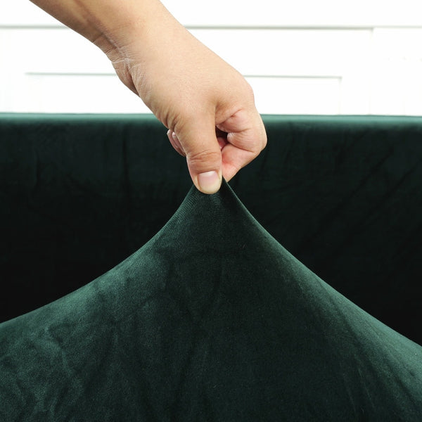 Plush Velvet Elastic Couch Covers - shopcouchcovers.com