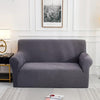 Charcoal Jacquard Fabric Stretch Couch Cover - shopcouchcovers.com