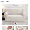 White Jacquard Fabric Stretch Couch Cover - shopcouchcovers.com