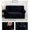 Black Jacquard Fabric Stretch Couch Cover - shopcouchcovers.com