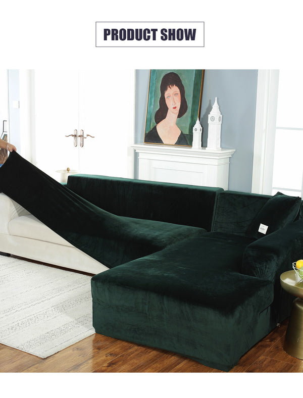 Plush Velvet Elastic Couch Covers - shopcouchcovers.com