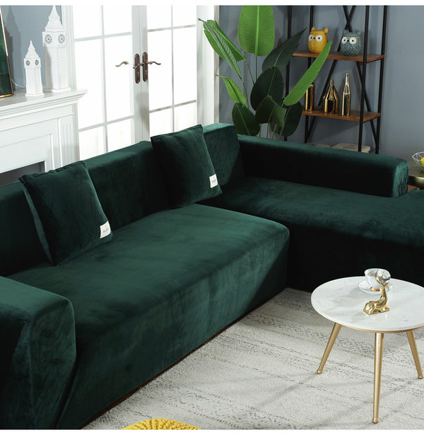 Plush Velvet Elastic Couch Covers - shopcouchcovers.com