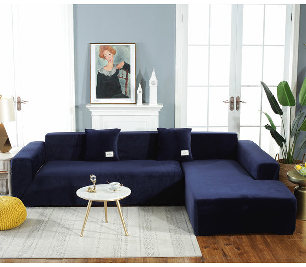 Plush Velvet Elastic Couch Covers - shopcouchcovers.com