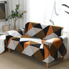 Waterproof Geometric Orange Couch Cover - shopcouchcovers.com