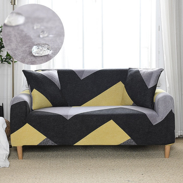 Dunkirk Waterproof Geometric Couch Cover