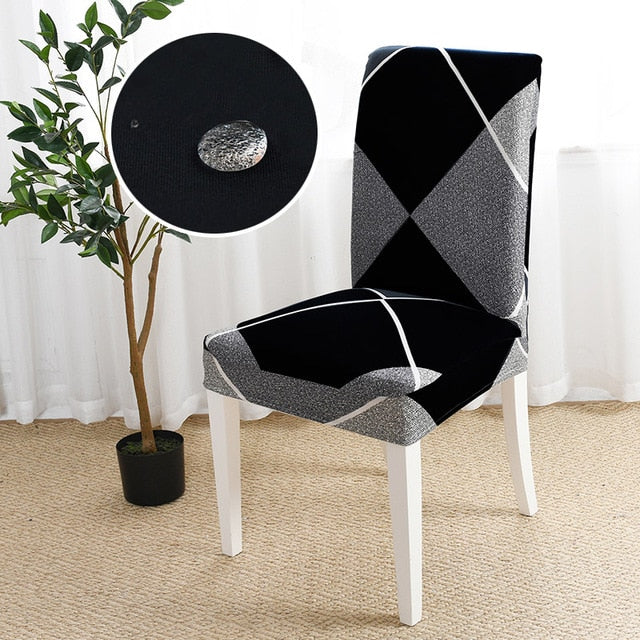Fulham Geometric Waterproof Dining Chair Cover